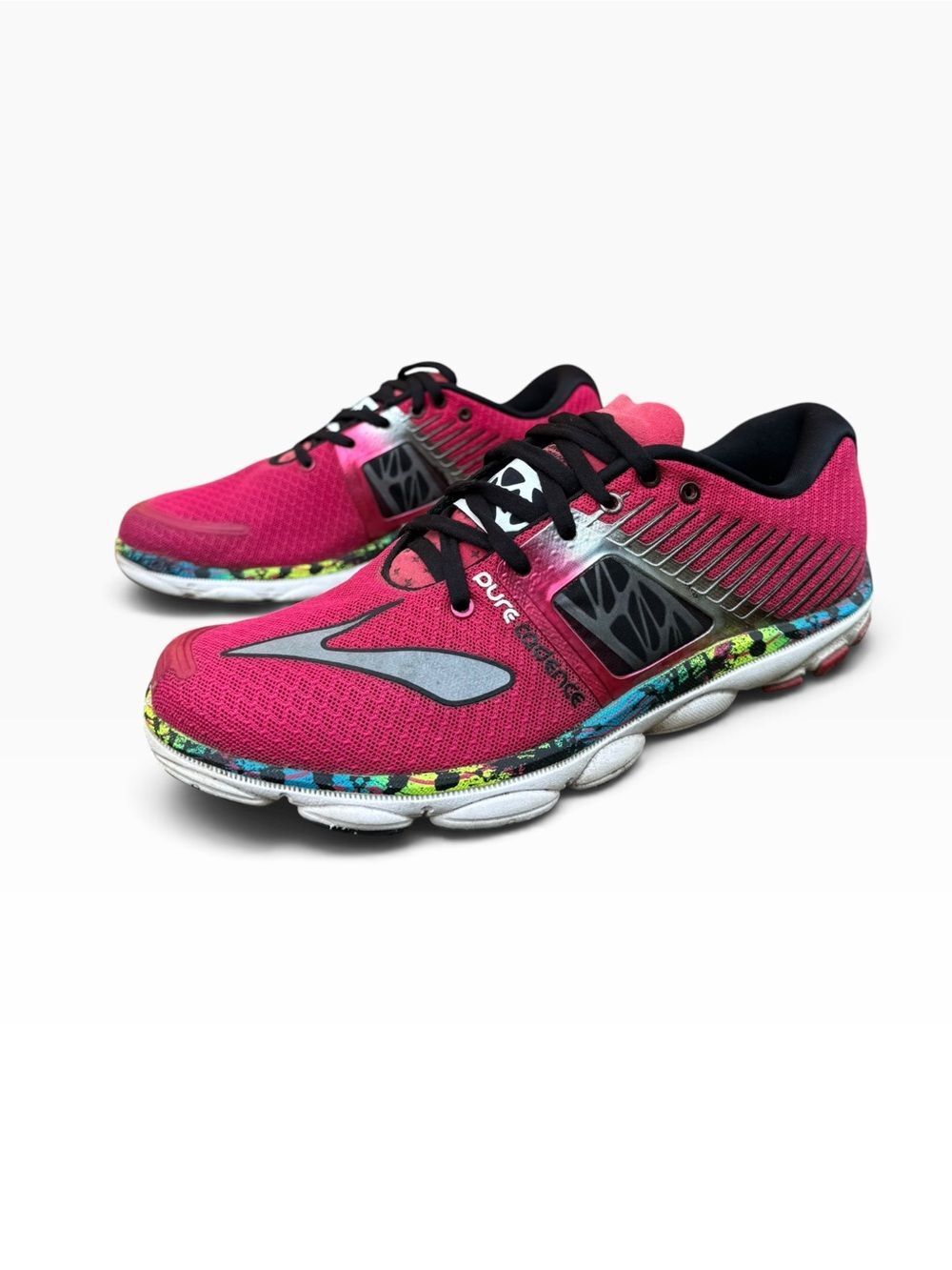 Brooks PureCadence 4 Women's Running Shoes Size 9.5 Bright Pink Black Neon - Picture 4 of 11